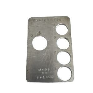 Metal Five Hole Calculator Made In Poland Bolt Drill Lug Template